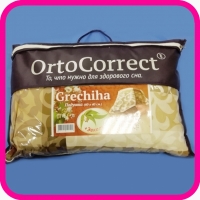 Подушка из гречишной лузги OrtoCorrect Grechiha с добавлением листьев эвкалипта., 60х40 см