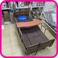 Кровать для лежачих больных YG-3 с функцией переворачивания, туалетом, матрасом и положением кардио-кресло (электро)