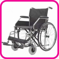Кресло-коляска MET Transit (MK-350) стальная с транзитными колесами, арт. 112175